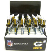 Green Bay Packers Retractable Clip Pen in Display Wholesale Bulk