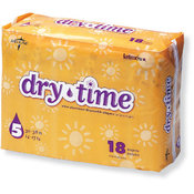 Dry Time Baby Diapers Size 5; 30-38 lbs