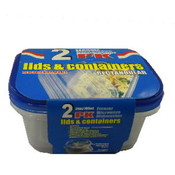 2Pk Rectangular Food Container