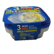 590Ml 3Pk Square Food Container