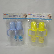 2Pk 8Oz Baby Bottle Set Assorted Colors