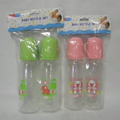 2Pc 8Oz Plastic Baby Bottle Set Bpa Free