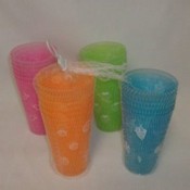 6 Pc. Assorted Fashion Plastic Tumblers