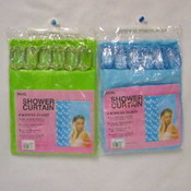 77X72Inc Shower Curtain W Rings Assorted Designs