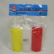 3Pc Ketchup &amp; Mustard Dispenser