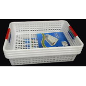 10 X 13.5 X 3.3 Inc Plastic Basket color Handles