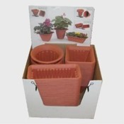 Terracotta Planters w/Display