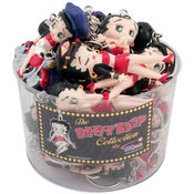 18 Assorted Betty Boop Keychains in Tub Display