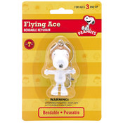 Snoopy Flying Ace 3" Bendable Keychain