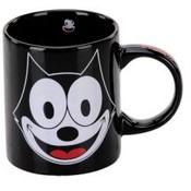 Felix Face 11 Oz. Black Ceramic Mug