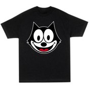 Felix the Cat Face T-Shirt- Black