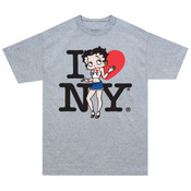 Betty I Love New York T Shirt  - Heather Gray