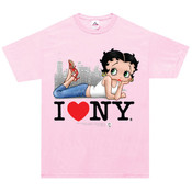Betty NY Tummy Pose - Pink T Shirt