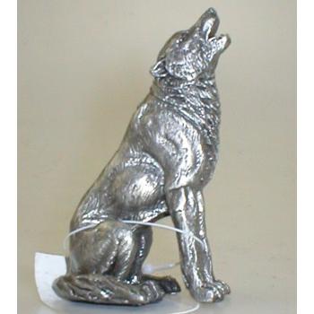 pewter wolf figurine