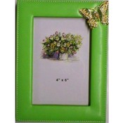 Green 4" x 6" Frame with Matching Pewter Butterfly