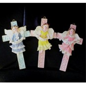 8" Polyresin Peace, Love, and Joy Crucifix