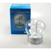 Color Changing Cross w/Dove In Glass Globe