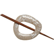 Mother Of Pearl Shawl Pin-Cracked
