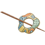 Wood Shawl Pin-Painted