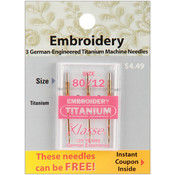 Klasse Titanium Embroidery Machine Needles-80/12 3