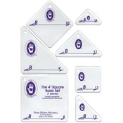 Perfect Patchwork Template-Set B - 4" Basic Square