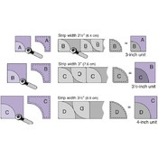 Perfect Patchwork Template-Drunkard's Path 4/Pkg