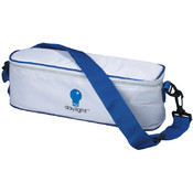 Compact Lamp Carrying Case-White w/Blue Trim