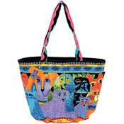 Canvas Boat Tote W/Zipper Top 18-1/2"X6"X14-1/2"-C