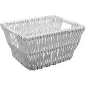 Medium Wicker Basket-White