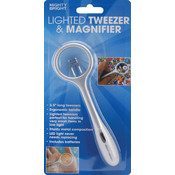Mighty Bright Lighted Tweezer &amp; Magnifier-Silver