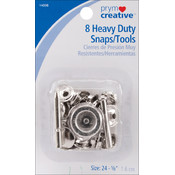 Heavy Duty Snap Kit 5/8" 8/Pkg-Nickel