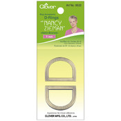 Nancy Zieman's Bag Hardware D-Rings 1" 2/Pkg-Satin