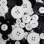 Favorite Findings Big Bag Of Buttons-Tuxedo 3.5oz