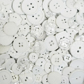 Favorite Findings Big Bag Of Buttons-White 4oz