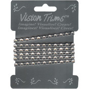 Geinuine Rhinstone Trim 36"-Silver