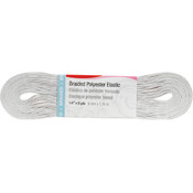 Washable Polyester Elastic 1/4" Wide 8 Yards-White