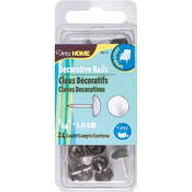 Upholstery Decorative Nails 7/16" 24/Pkg-Nickel Ha