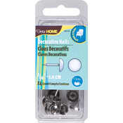 Upholstery Decorative Nails 7/16" 24/Pkg-Nickel Sm