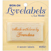 Iron-On Lovelabels 4/Pkg-Made With Love By Grandma