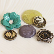 Alla Prima Vintage Buttons, 12-Pack