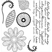 Darcie's Cling Mounted Rubber Stamps, Le Fleurs