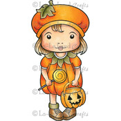 La-La Land Cling Mount Rubber Stamp-Pumpkin Marci