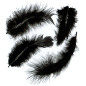 Marabou Feathers .25 Ounces-Black