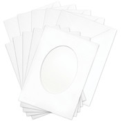 Flower Soft Oval Aperture Cards &amp; Envelopes-5 Each