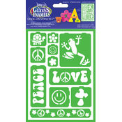 Gloss Enamels Stencil, Just Groovy