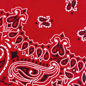 Have-A-Hank Paisley Bandannas 22"X22"-Red