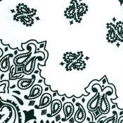Have-A-Hank Paisley Bandannas 22"X22"-White