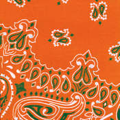 Have-A-Hank Paisley Bandannas 22"X22"-Orange