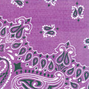 Have-A-Hank Paisley Bandannas 22"X22"-Lavender