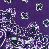 Have-A-Hank Paisley Bandannas 22"X22"-Purple